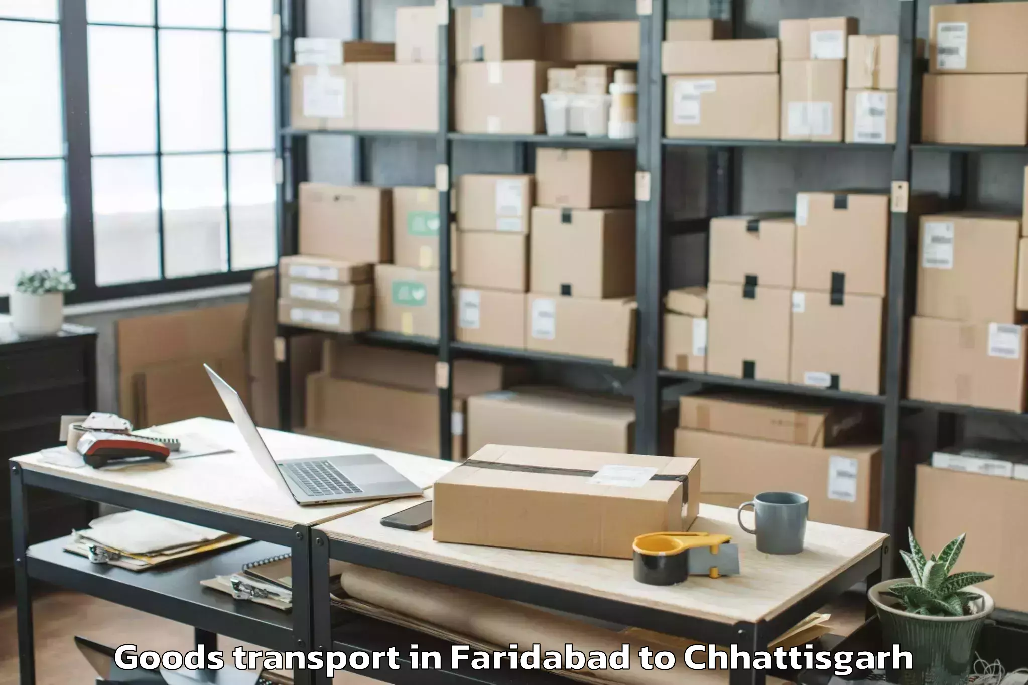 Reliable Faridabad to Raipur Goods Transport